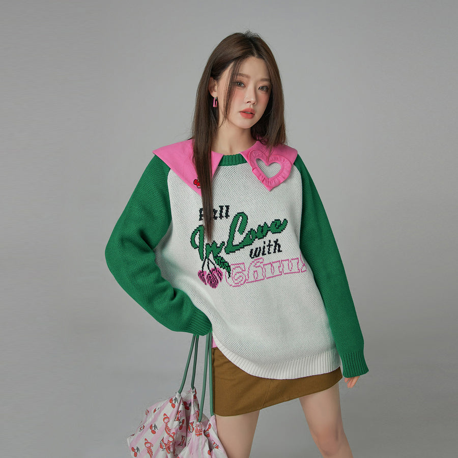 CHUU Fall In Love With You Knit Sweater