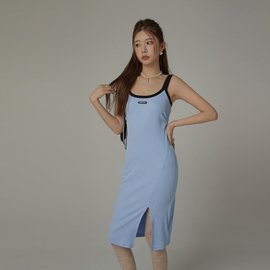 CHUU Sleeveless Slit Long Dress