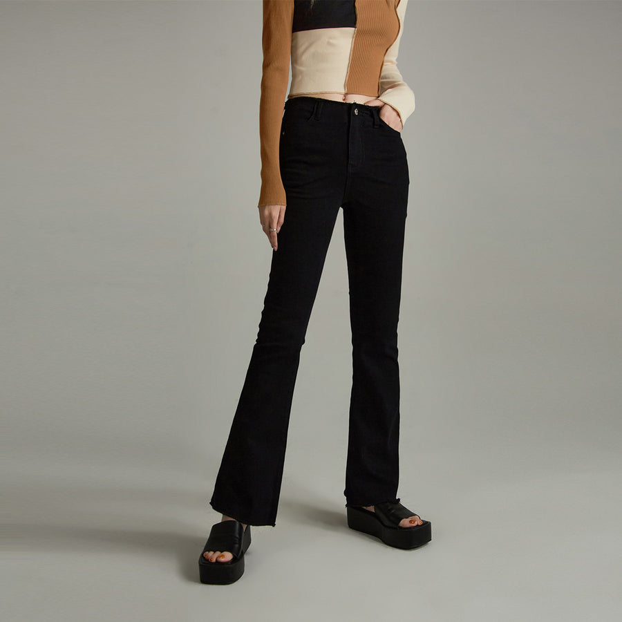 CHUU High Waist Bootcut Slim Pants