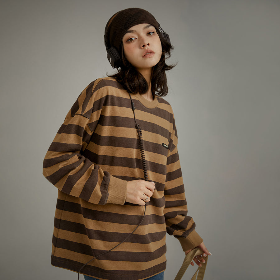 CHUU Stripe Color Sweatshirt