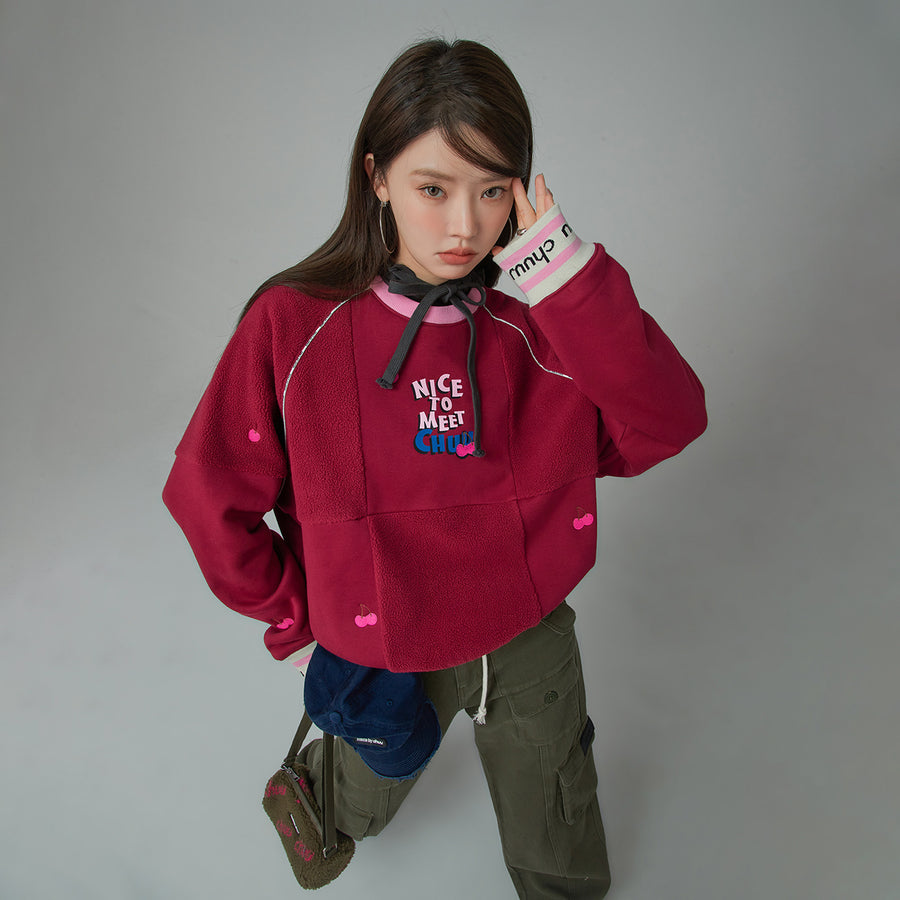 CHUU Extra Real Fleece Loose Fit Raglan Sweatshirt