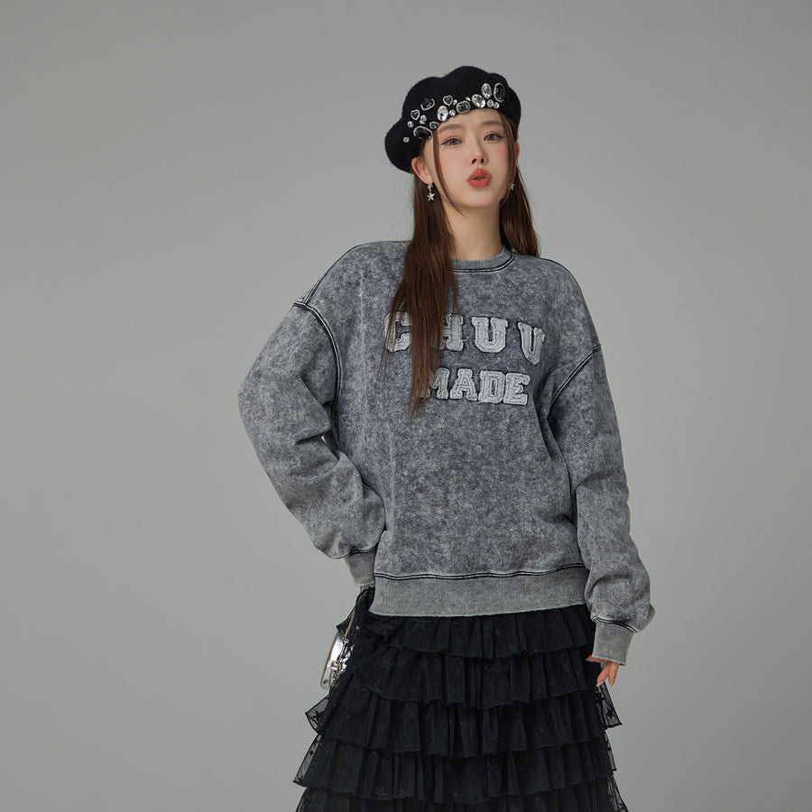 CHUU Chuu Made Washed Loose Fit Sweatshirt