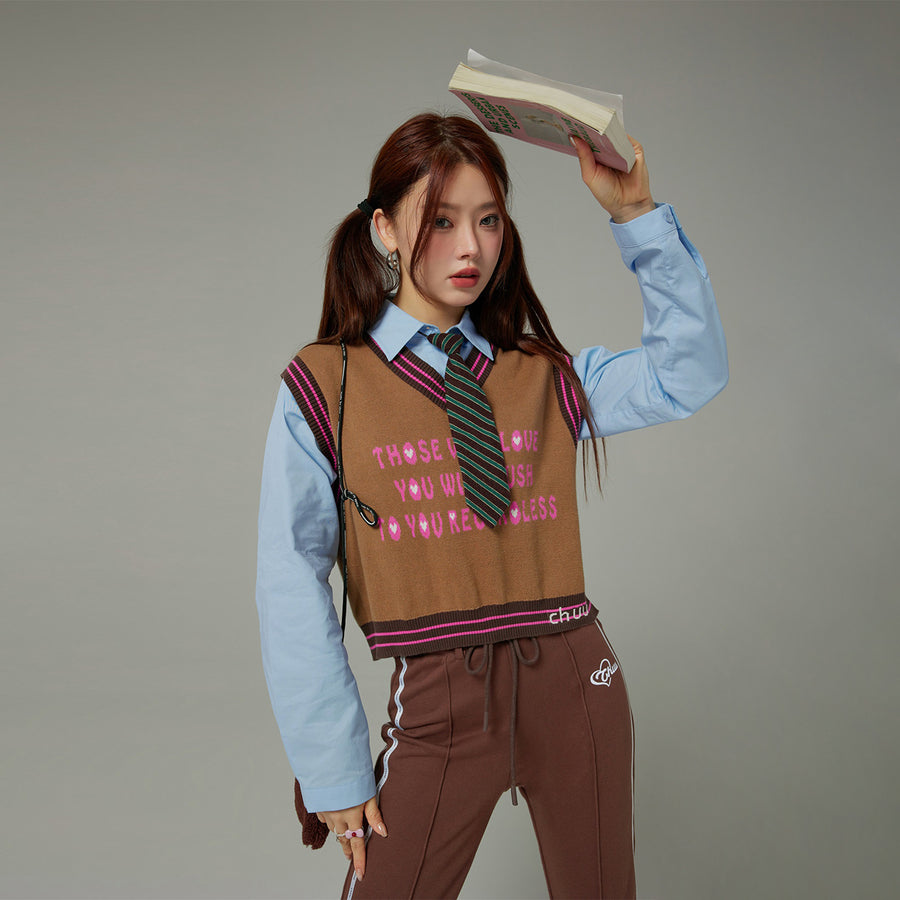 CHUU Those Who Love You V-Neck Knit Vest