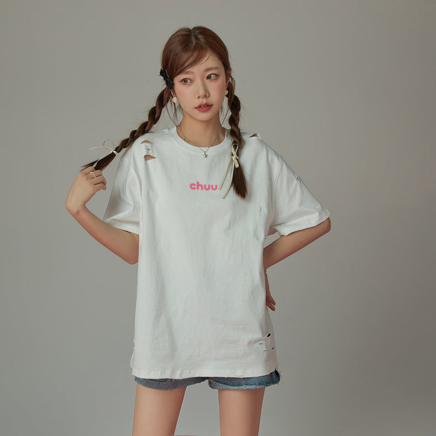 CHUU Distressed Loose Fit T-Shirt