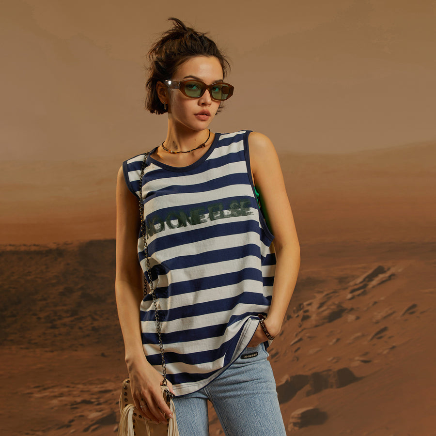 CHUU Striped Boxy T-Shirt