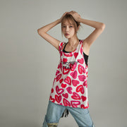 Painted Hearts Sleeveless Top