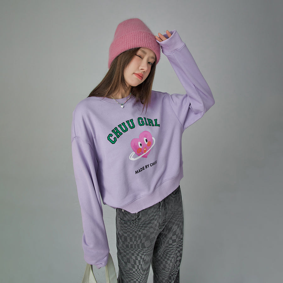 CHUU Chuu Girl Lovely Heart Sweatshirt