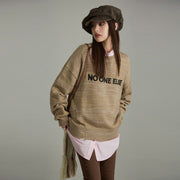 Noe Logo Loose Fit Knit Sweater