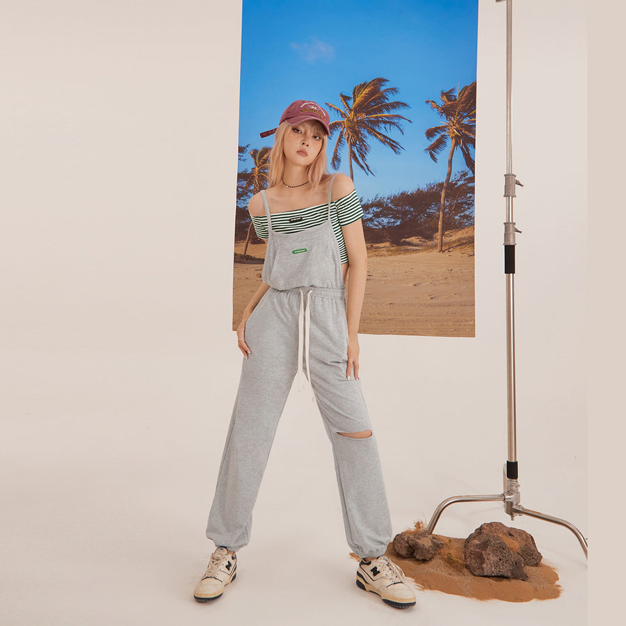 CHUU Split Jogger Jumpsuit