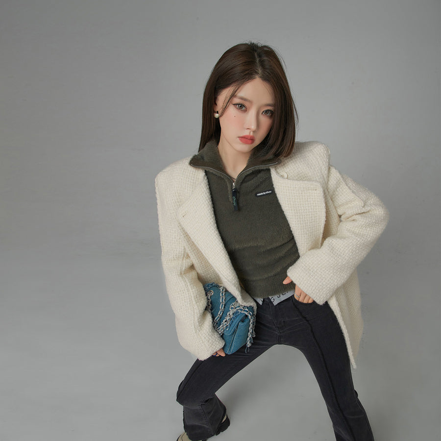 CHUU I Bloom And Grow Tweed Wool Jacket