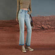 Not Your Average Bootcut Slit Denim Jeans