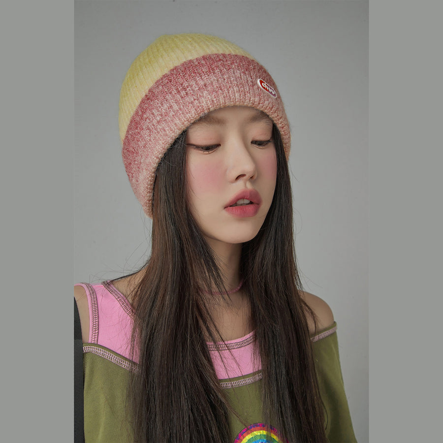 CHUU Gradient Knit Beanie Hat