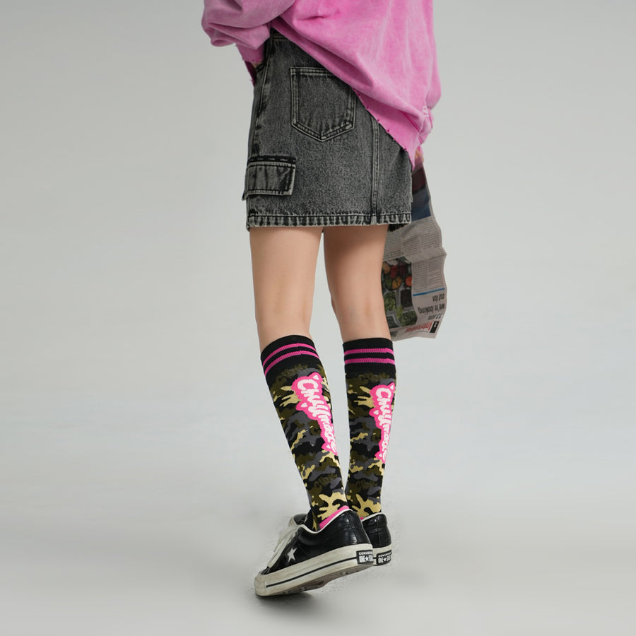 CHUU Camouflage Jacquard Knit Socks