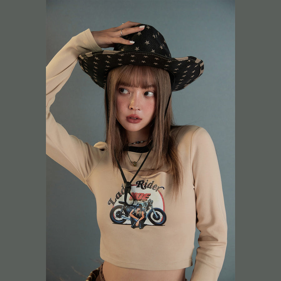 CHUU Lady Rider Crop Top